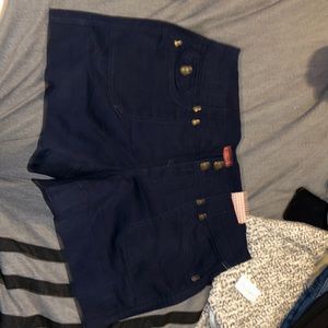 Navy blue dress barn shorts new